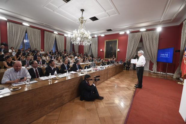 Durante la jornada de este viernes 31 de enero y la del sábado 1 de febrero se llevará a cabo el Consejo de Gabinete que reúne a todos los ministros, subsecretarios e intendentes para trazar la hoja de ruta anual del Gobierno. Foto: Presidencia.