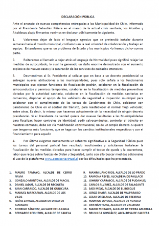 Carta alcaldes
