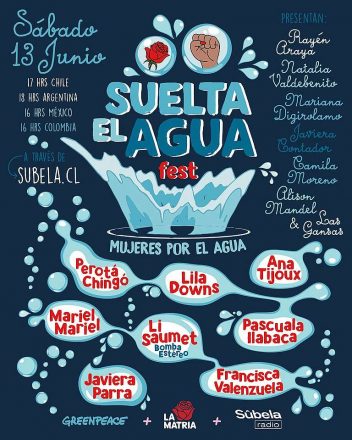 suelta el agua