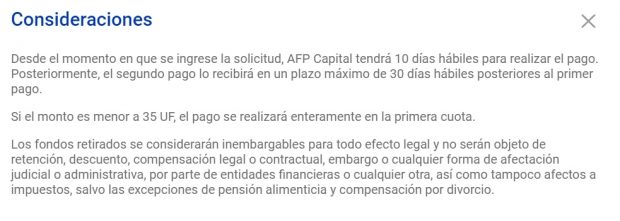 consideraciones afp