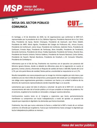 CUT reajuste