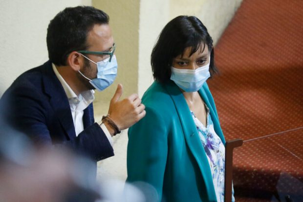 Los diputados Pablo Vidal y Natalia Castillo abandonaron RD por sus diferencias con la actual conducción, liderada por la diputada Catalina Pérez. Foto: Agencia UNO.