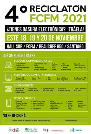 El acceso a la Reciclatón será exclusivamente con pase de movilidad y uso obligatorio de mascarilla.
