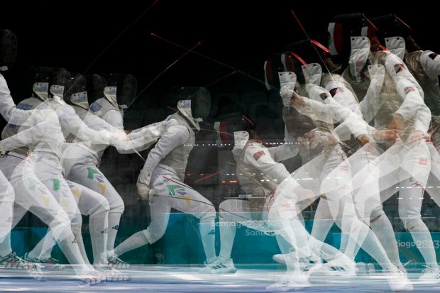 Esgrima en Juegos Panamericanos Santiago 2023.