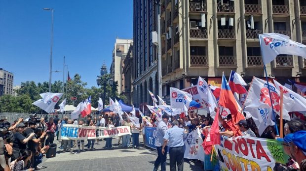 Comando Chile En Contra realiza cierre de campaña en Paseo Ahumada. Créditos: 