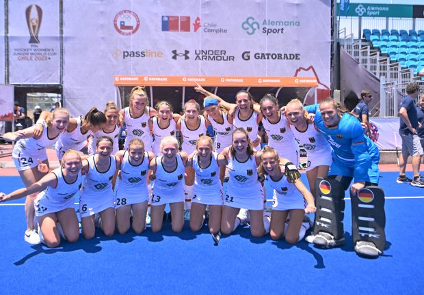 SANTIAGO - 2023 FIH Junior World Cup (W) Picture: Gwrmany qualify for the quarter finals WORLDSPORTPICS COPYRIGHT FRANK UIJLENBROEK