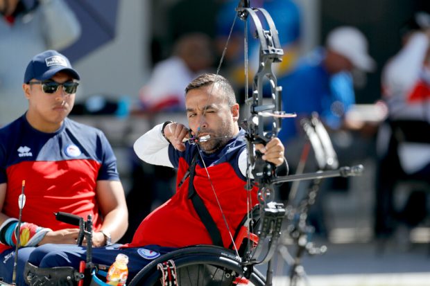 Víctor Saiz el día en que ganó su medalla bronces en los Parapanamericanos.