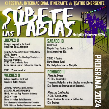 Programación Festival Súbete a las Tablas