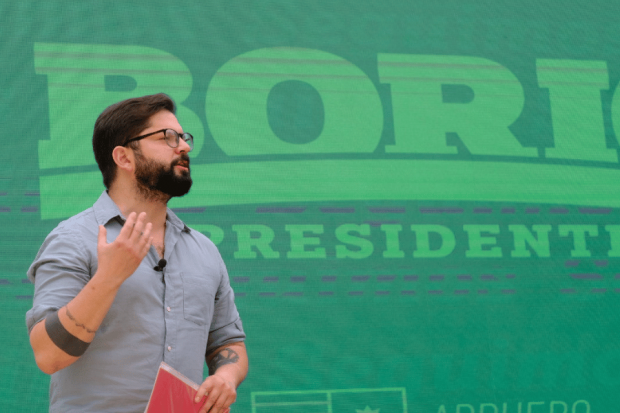 Presidente Gabriel Boric durante su campaña presidencial