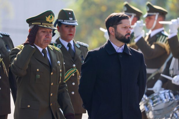 Presidente Gabriel Boric y general director de Carabineros, Ricardo Yáñez