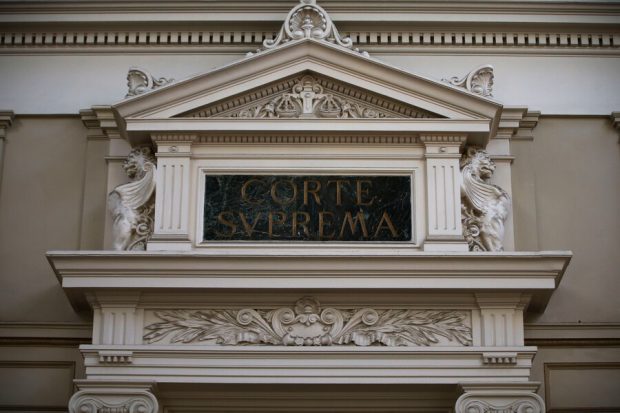 Corte Suprema del Palacio de Tribunales.