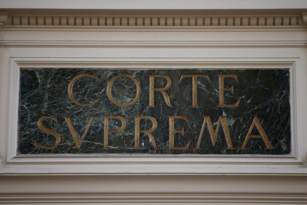 Corte Suprema del Palacio de Tribunales.