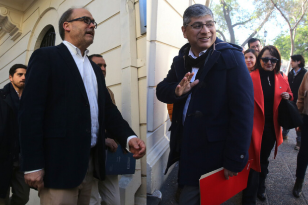 Presidente de la DC, Alberto Undurraga, y Leonardo Cubillos, líder del Partido Radical. Foto: Agencia ATON.
