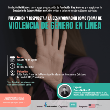 Grafica taller desinformación y violencia de género