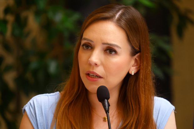 Punto de prensa de la diputada de Renovación Nacional, Camila Flores