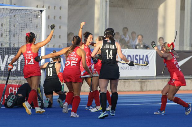 25 de FEBRERO del 2025/SANTIAGO Partido valido por la Nations Cup Hockey, entre las Selecciones de Chile vs Canada, Disputado en Centro Deportivo de Hockey Césped Claudia Schüler FOTO: JORGE DIAZ/CHILE HOCKEY