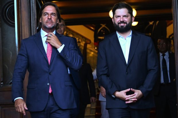 Presidente Boric y Luis Lacalle