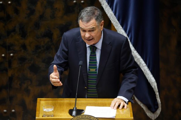 Senador Manuel José Ossandón en su primer discurso como presidente del Senado. 