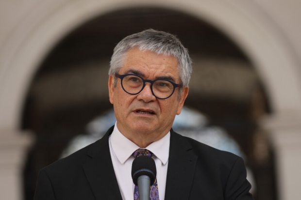 Punto de prensa del ministro de Hacienda, Mario Marcel, en La Moneda.