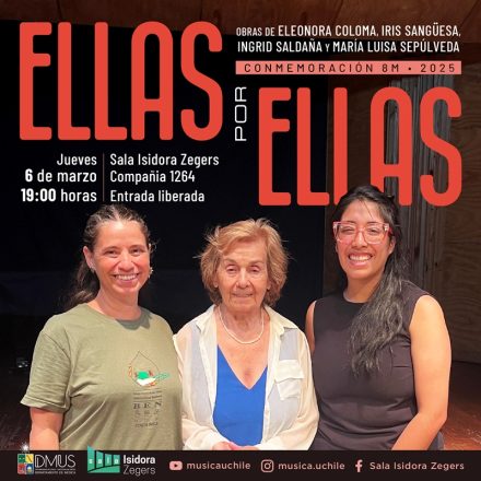 "Ellas por ellas", concierto en la U. de Chile por el Día Internacional de la Mujer