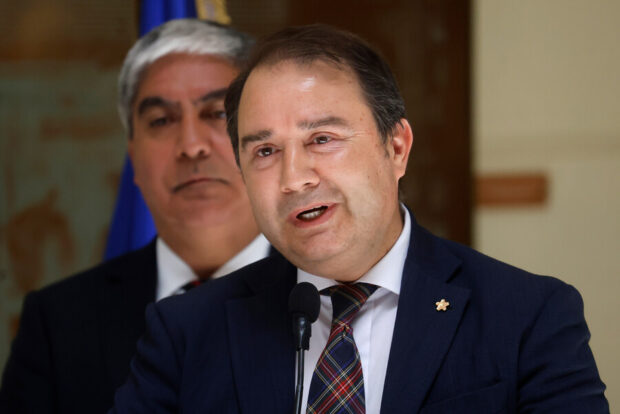 Punto de prensa del diputado Frank Sauerbaum.