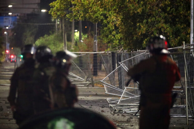 Incidentes a las afueras del Estadio Monumental