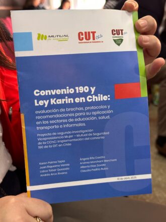 La vicepresidencia de la Mujer y Equidad de Género de la CUT junto con la Mutual de Seguridad presentaron los resultados del segundo estudio sobre la implementación del Convenio 190 de OIT sobre la prevención de la violencia y abuso en el trabajo y la Ley Karin en Chile