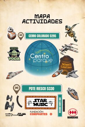Mapa de actividades del día de Star Wars