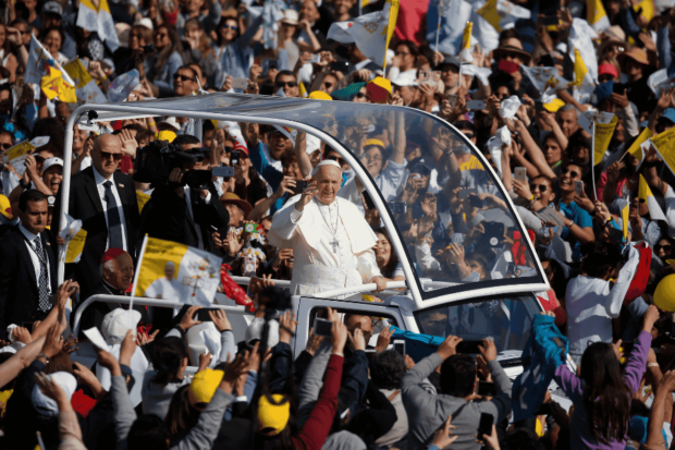 Papa Francisco durante su visita a Chile
