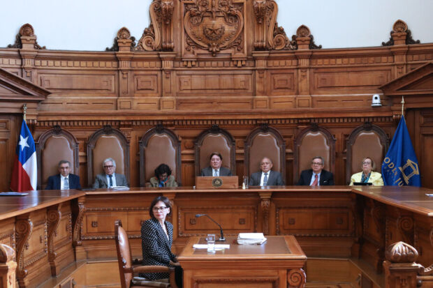 El Pleno de la Corte Suprema revisa el desafuero de la diputada Catalina Pérez en el Palacio de Tribunales.