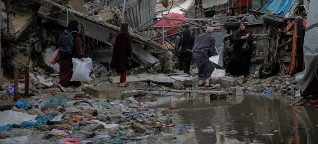 © UNICEF/Omar Al-Qattaa El mercado Azzawieh de la ciudad de Gaza está destruido, como gran parte de la Franja.