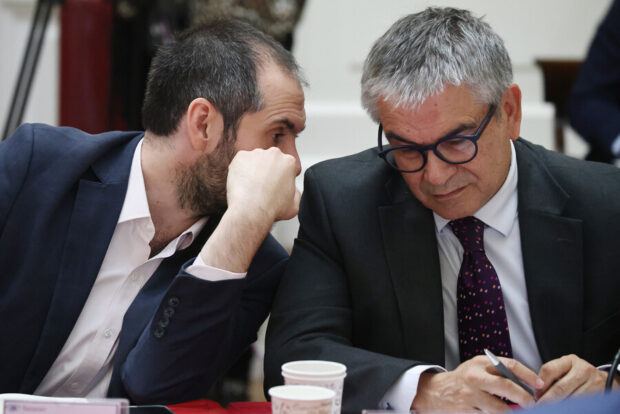 Ministros Nicolás Grau y Mario Marcel.