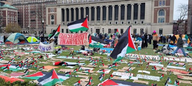 Protestas pro Palestina en Columbia. Foto: Abbad Diraneyya.