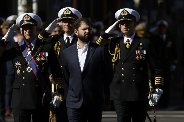 El Presidente de la Republica, Gabriel Boric, asiste a la ceremonia del 146 aniversario del Combate Naval de Iquique en Valparaiso Sebastian Cisternas/Aton Chile