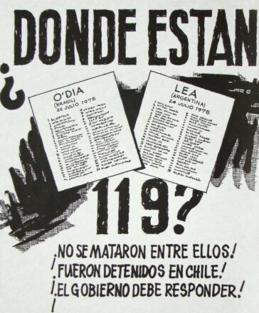 Afiche ¿Dónde están los 119?