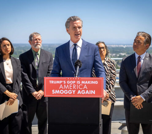 Gavin Newsom, Gobernador de California. Vía X @JenSiebelNewsom 22/05/2025