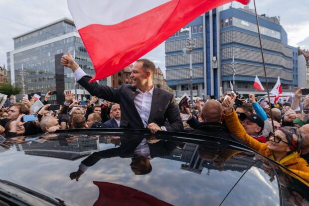 Karol Nawrocki en plena campaña por la presidencia. Vía X@NawrockiKn 29/05/2025