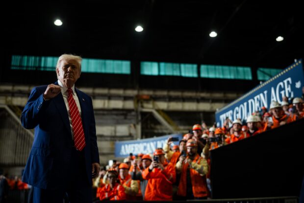 Trump en un mitín político luego de presentar el proyecto de ley fiscal. Vía X @WhiteHouse 01/06/2025 