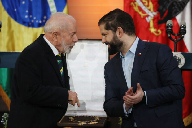 Presidente Boric con el presidente Lula