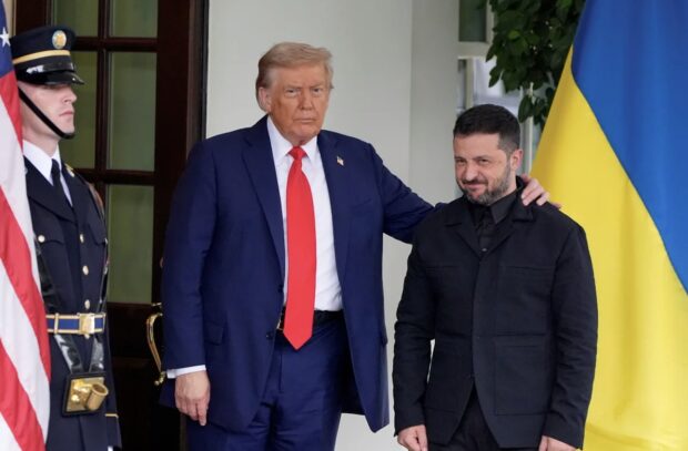 Trump y Zelensky a la entrada de la Casa Blanca