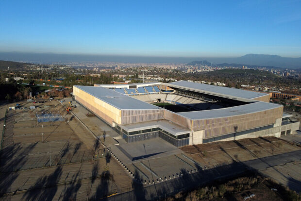 Vista aérea del estadio Claro Arena.