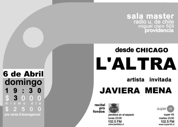 Afiche de una de las tocadas de Perdidos en el espacio.