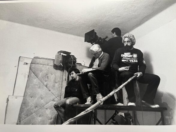 Pablo Díaz en la grabación de la película La noche de los lápices. Archivo personal.