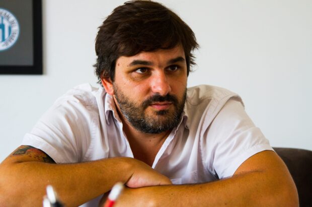 Agustin Lecchi, secretario general del Sindicato de Prensa de Buenos Aires