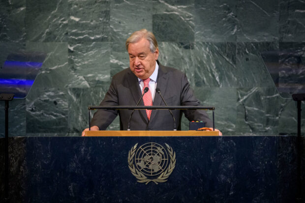 ONU/Loey Felipe El Secretario General de la ONU, António Guterres, se dirige a la Asamblea General.