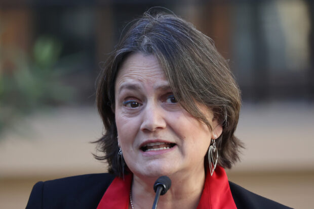 Laura Albornoz, vocera del comando de la candidata oficialista. Foto: Dragomir Yankovic/Aton Chile