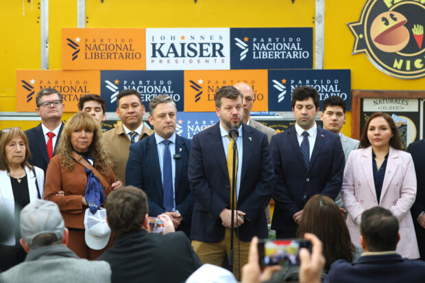 Candidato del Partido Nacional Libertario, Johannes Kaiser. Imagen: Agencia ATON.