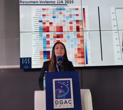 Meteoróloga de la Oficina de Servicios Climáticos de la Dirección Meteorológica de Chile, Catalina Medina.