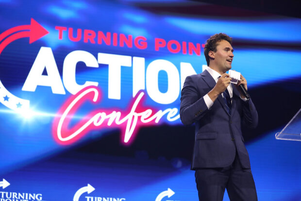 Charlie Kirk durante la Conferencia de Acción de Turning Point 2023, realizada en el Centro de Convenciones del Condado de Palm Beach, en West Palm Beach, Florida.