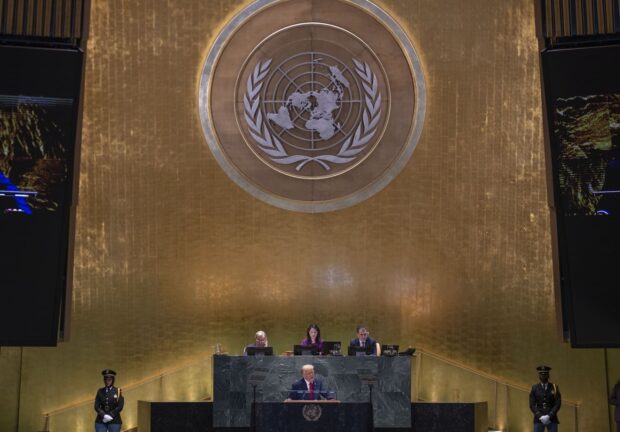 Donald Trump en su discurso ante la Asamblea General de Naciones Unidas